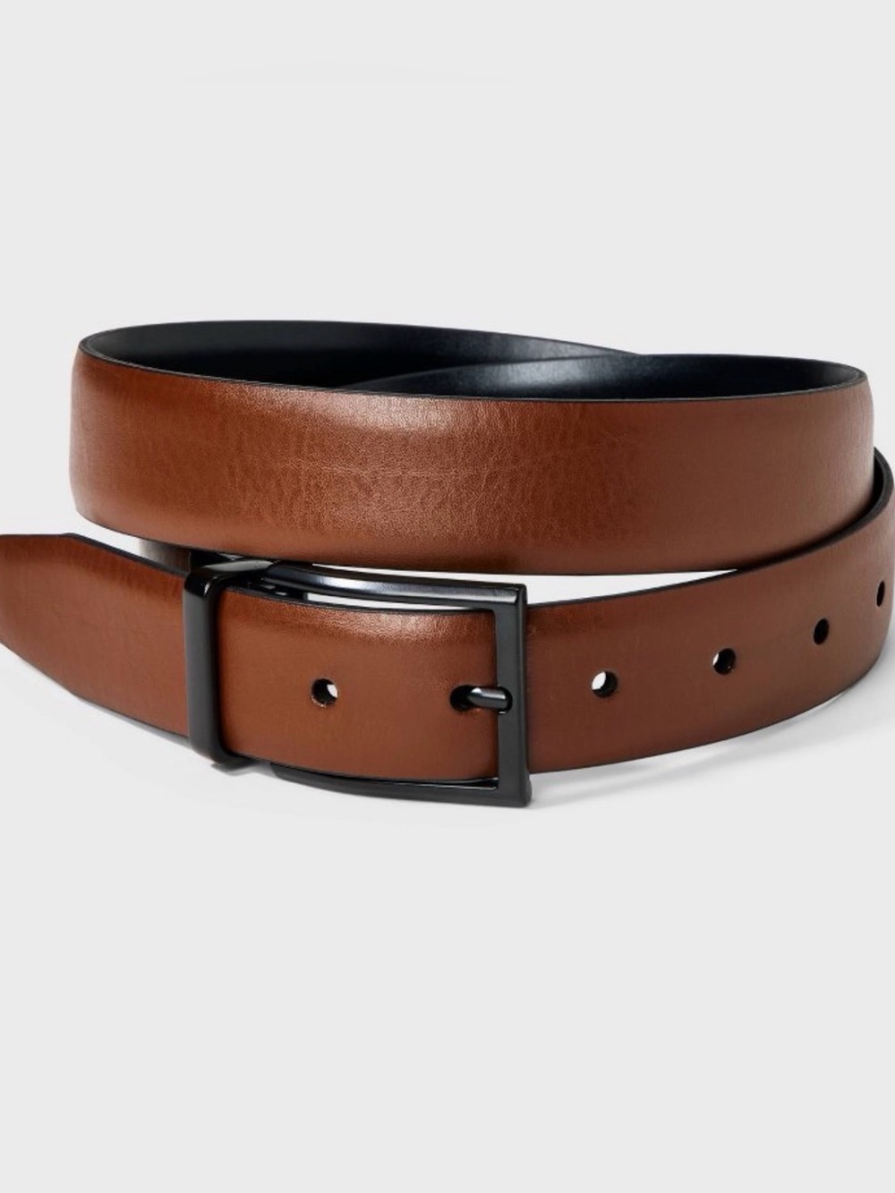 Mens Two-in-One Reversible Dress Belt - Goodfellow Brown Black Sz M